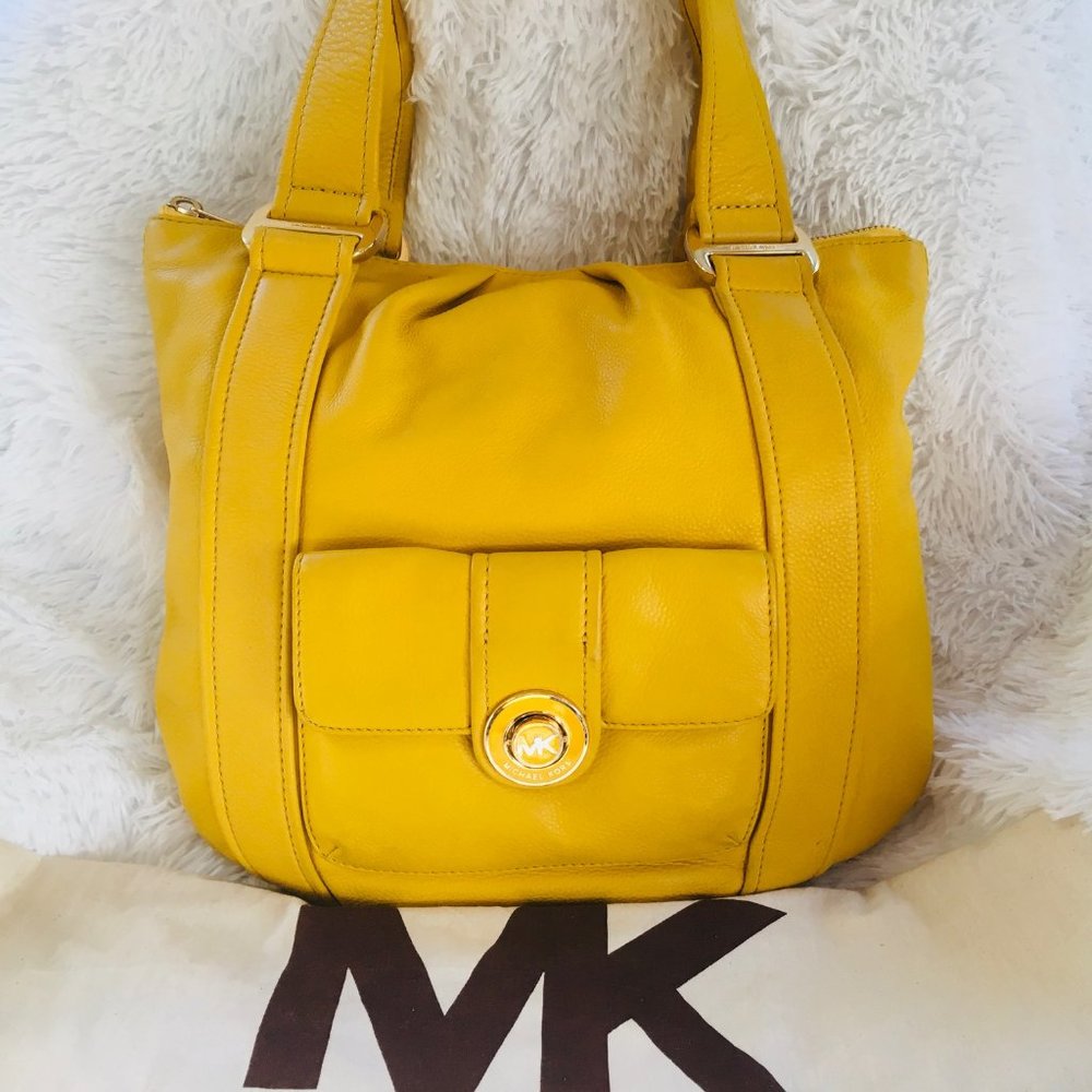 Michael Kors Large Yellow Leather Handbag